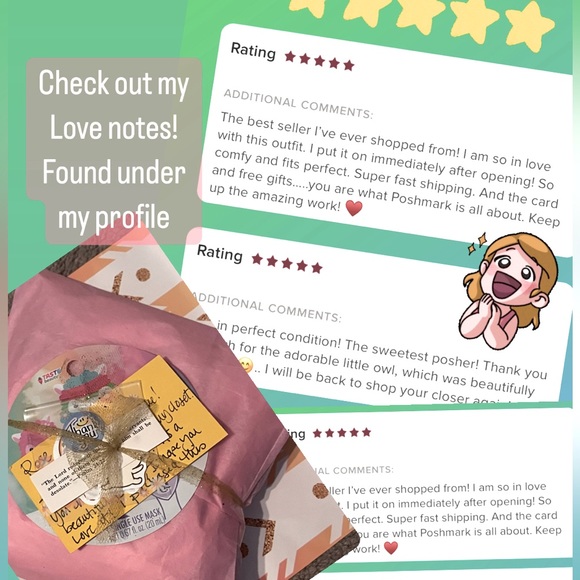📦 + 💖 + free gifts w every order = 5 star rating Posh Ambassador! - Picture 1 of 5